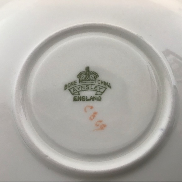 Aynsley china colbalt blue gold chintz cup and saucer - Picture 4 of 5